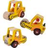 Wooden Push Car Toys for Infants 12-18 Months, 2 Pcs Baby Vehicle Toys Hand Push Car for 1 2 Year Old Boys Girls (Cement Truck + Road Roller) view 3