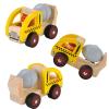 Wooden Push Car Toys for Infants 12-18 Months, 2 Pcs Baby Vehicle Toys Hand Push Car for 1 2 Year Old Boys Girls (Cement Truck + Road Roller) view 4