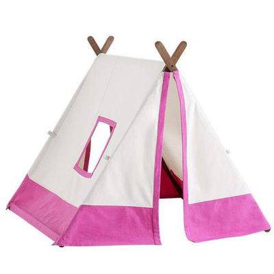 HOMEH Children's Tent, Princess Room Child Playground Reading Corner Portable Foldable Indoor Cotton Canvas Boy (Color : Pink, Size : 130120150cm)