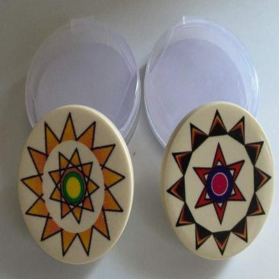Family Cart Carrom Tournament Striker ( Set of 2 ) Design/Color May Vary 100% with Fast Delivery