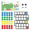 Big Magnetic Ten Frame Set, Opret 52 Pieces Math Manipulatives for Elementary, Kindergarten Classroom Must Haves Math Games with Storage Bag, Ages 5+, 4 Frames, 44 Counters, 2 Plus and 2 Minus view 1