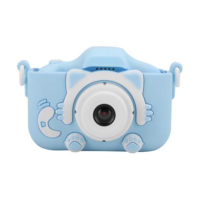 EBTOOLS Mini Cartoon Kitty Children Camera, 12MP Mini Dual Cameras USB Digital Camera Toy, with 2.0In Screen, for Taking Photos and Recording Videos, Game, Gifts for Kids(Blue)