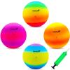 Beetwo Four Square Balls, 8.5 Inch Playground Ball for Kids Outdoor Dodgeball Kickball Handball Game with Hand Pump (4 Pack) view 1