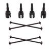 8 Pack Treehobby 90mm Stainless Steel 08029 Dogbones Drive Shaft & 02033 Stub Wheel Axle for 1/10 Redcat Volcano HSP Exceed RC Car Truck Replacement (Black) view 4