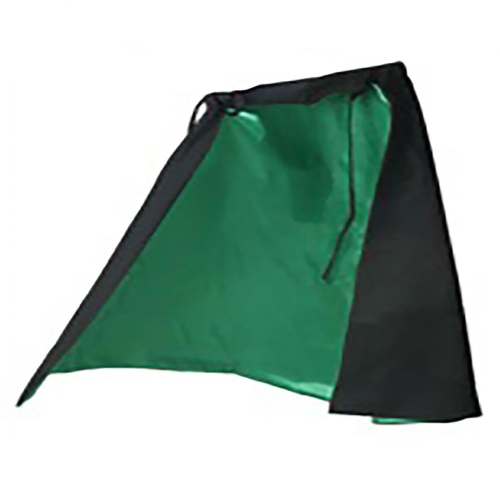 Women's Black Outer Shell Green Satin Lining Witch Cape - ST