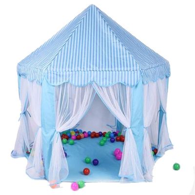 Children's Tent, Princess Room Castle Children's Theater Boy Game House Ball Pool Reading Corner Small House (Color : Blue, Size : #2)