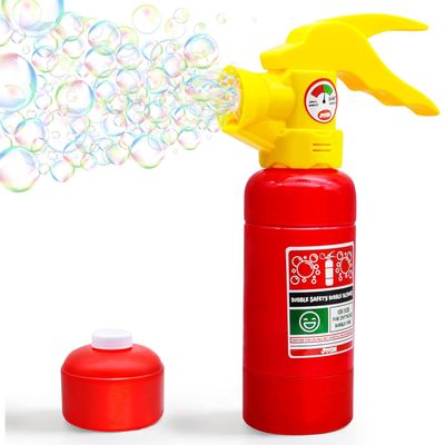 JOYIN Automatic Bubble Maker Fire Extinguisher Bubble Blower Machine with Solution (230 ml) for Kids, Indoor and Outdoor Play, Summer Themed Party and Birthday Gift