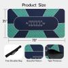 FURUISEN Waterproof Professional Poker Mat, 8 Player Portable Rubber Texas Hold'em Poker Table Top Layout w/Zipper Handbag to Play Cards, Poker Games, Blackjack, Casino 70'' x 35'' view 2
