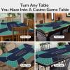 FURUISEN Waterproof Professional Poker Mat, 8 Player Portable Rubber Texas Hold'em Poker Table Top Layout w/Zipper Handbag to Play Cards, Poker Games, Blackjack, Casino 70'' x 35'' view 4