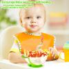 Baby Bowls and Spoons Kids Bowls Baby Bowls with Suction for Baby BPA Free, Microwave and Dishwasher Safe, Multicolor(Green) view 3