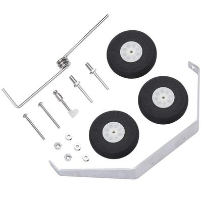 AONTOKY 1 Set Aluminum Landing Gear Wheel Kit DIY Parts for RC Plane Jet for Cessna 182 Replacement