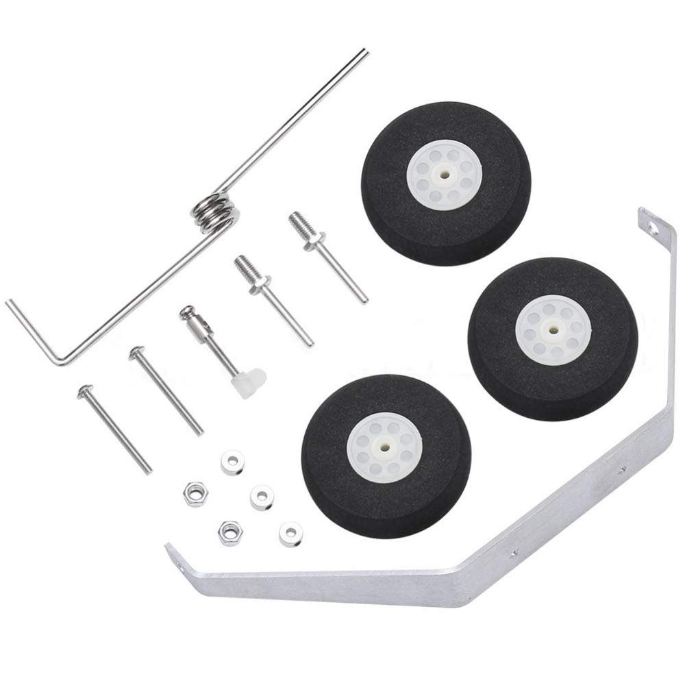 AONTOKY 1 Set Aluminum Landing Gear Wheel Kit DIY Parts for RC Plane Jet for Cessna 182 Replacement