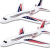 BooTaa Toy Airplanes, 2 Pack 20" Airplane Toys, Outdoor Kids Toys, Large Foam Plane Glider, Birthday Gifts for 3 4 5 6 7 8 9 10 Year Old Boys Girls, Outdoor Yard Games for Kids view 1