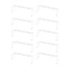 Marketing Holders 10 Pack Acrylic Wine Bottle Stopper Display Clear 4 Slot 9.75 Inch Wide x 2 Inch Deep Bar Organizing Riser with .75 Inch Holes Countertop Pedestal Stand Bar Organizer view 1