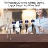 Marketing Holders 10 Pack Acrylic Wine Bottle Stopper Display Clear 4 Slot 9.75 Inch Wide x 2 Inch Deep Bar Organizing Riser with .75 Inch Holes Countertop Pedestal Stand Bar Organizer view 2