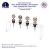 Marketing Holders 10 Pack Acrylic Wine Bottle Stopper Display Clear 4 Slot 9.75 Inch Wide x 2 Inch Deep Bar Organizing Riser with .75 Inch Holes Countertop Pedestal Stand Bar Organizer view 4