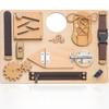 deMoca Sensory Busy Board for Toddlers, Premium Wooden Toddler Busy Board for 1 2 3 Year Old with 10 Educational Activities for Fine Motor Skills, Fidget Activity Toy for Travel view 1