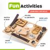 deMoca Sensory Busy Board for Toddlers, Premium Wooden Toddler Busy Board for 1 2 3 Year Old with 10 Educational Activities for Fine Motor Skills, Fidget Activity Toy for Travel view 4