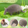 Rich Boxer Armadillo Figurine Realistic Plastic Armadillo Figurine for Home Decor Collection view 2