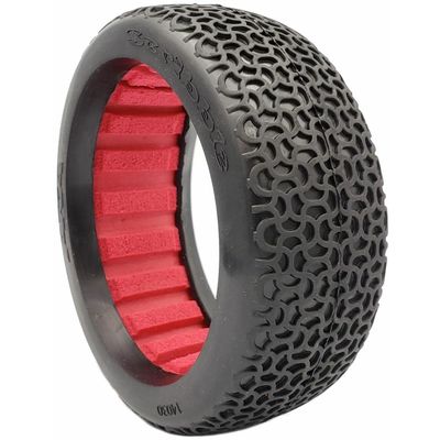 AKA Products INC. 18 Buggy Scribble Clay w/Red Insert AKA14030CR RC Tire