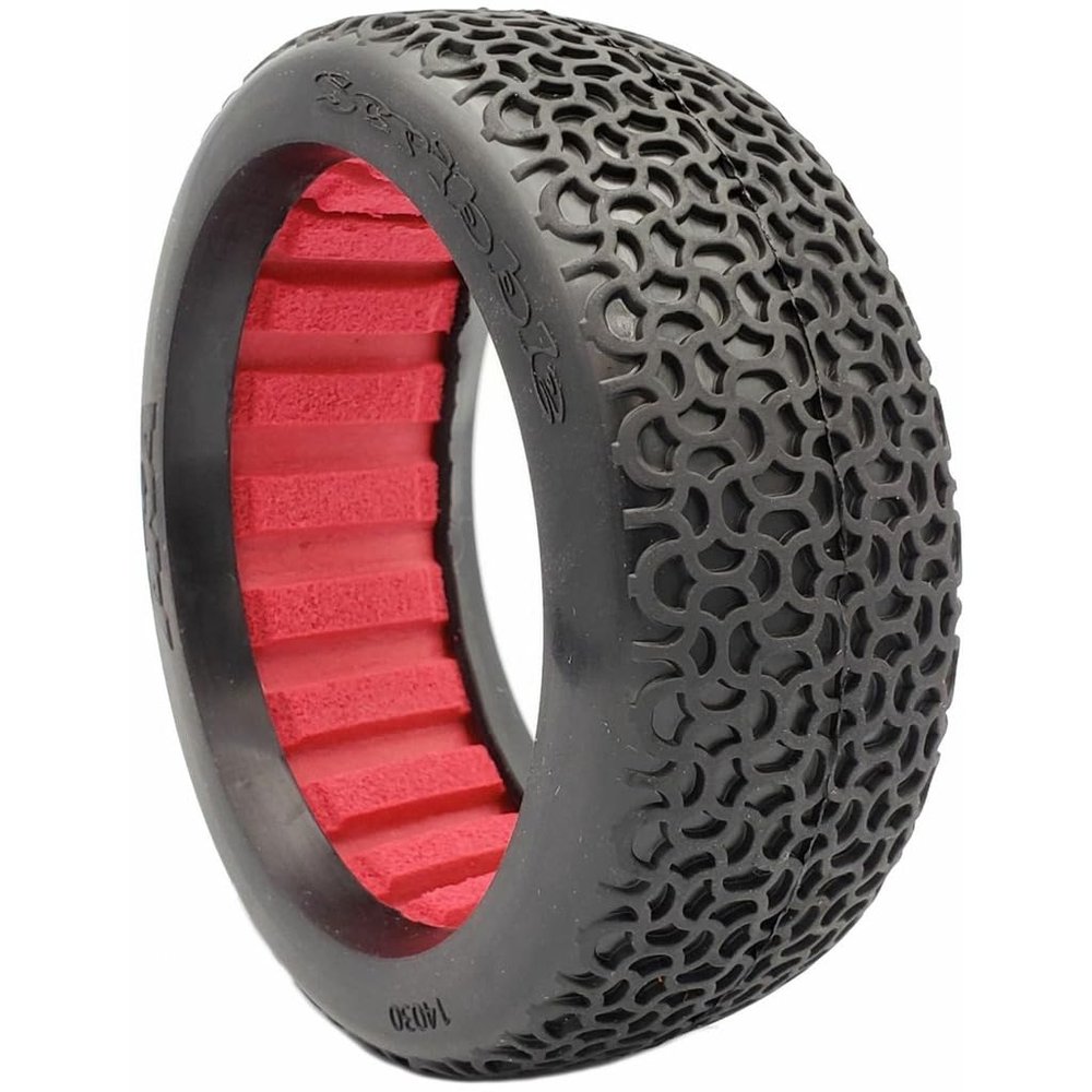 AKA Products INC. 18 Buggy Scribble Clay w/Red Insert AKA14030CR RC Tire