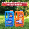 JOYIN 2 Bottles Bubbles Refill Solutions 64 oz (up to 5 Gallon), Concentrated Solution for Bubble Machine, Gun, Wand Refill Fluid Summer, Easter Toys(Orange+Blue) view 2