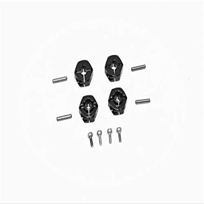 Axial SCX10 II UMG10 (AXI90075) Upgrade Parts Aluminum Front + Rear Hex Adapters - 4Pc Set Black