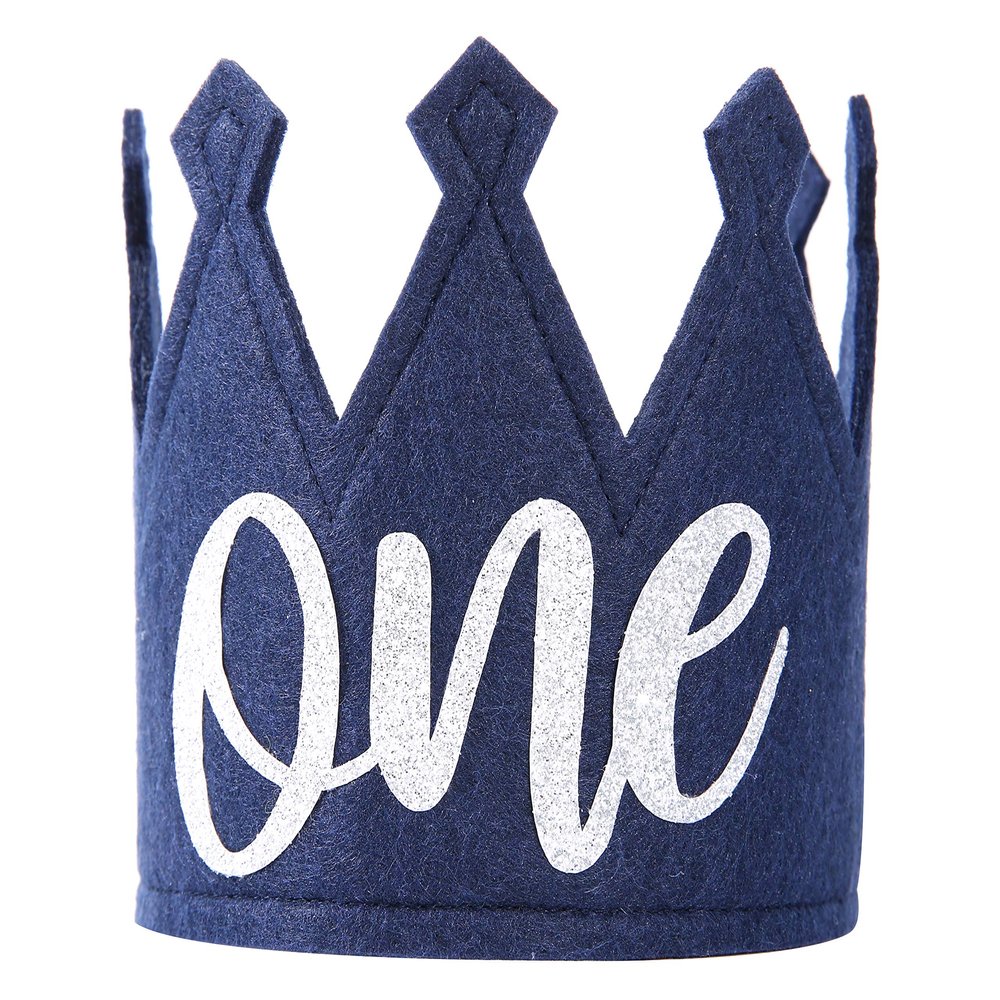Navy Blue Birthday Crown For Kids - 1st Birthday Crown,1st Birthday Party Supplies
