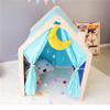 Children's Tent, Indoor Game House Castle Cotton Canvas Window Princess Room (Color : Blue, Size : #2) view 4