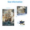 1000 Pieces Puzzles for Adults Jigsaw Puzzles Sailboat to Explore The Sea Challenging Puzzle Large Difficult Puzzles Kids DIY Toys Gift for Home Decor view 3