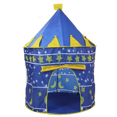 Children's Tent, Castle Indoor Birthday Present Portable Easy to Clean Boy Game House Big Space (Color : Blue, Size : #2)