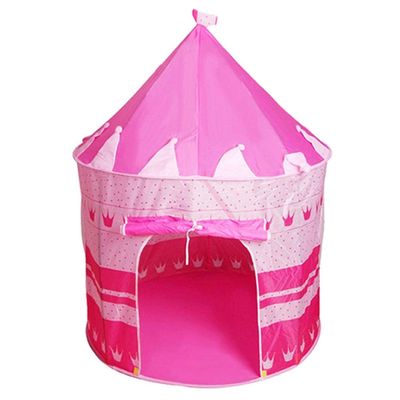 Children's Tent, Castle Indoor Birthday Present Portable Easy to Clean Boy Game House Big Space (Color : Pink, Size : #1)