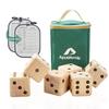 ApudArmis Giant Wooden Yard Dice, 3.5In Big Die Lawn Game Set with Scoreboard & Carrying Bag - Large Pine Wooden 6 Dice Backyard Game for Adults Family view 1