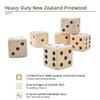 ApudArmis Giant Wooden Yard Dice, 3.5In Big Die Lawn Game Set with Scoreboard & Carrying Bag - Large Pine Wooden 6 Dice Backyard Game for Adults Family view 2