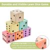 ApudArmis Giant Wooden Yard Dice, 3.5In Big Die Lawn Game Set with Scoreboard & Carrying Bag - Large Pine Wooden 6 Dice Backyard Game for Adults Family view 4