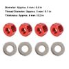 RC Wheel Nuts, Aluminum RC Car Wheel Nuts 5mm RC Wheel Nuts Wheel Hex Lock Nut with Gasket for 1/14 144001 RC Car Upgrade Accessory(Red) view 4