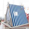 Children's Tent, Triangular Structure Cotton Canvas Princess Castle Foldable Easy to Store Boy Game House (Color : B) view 2