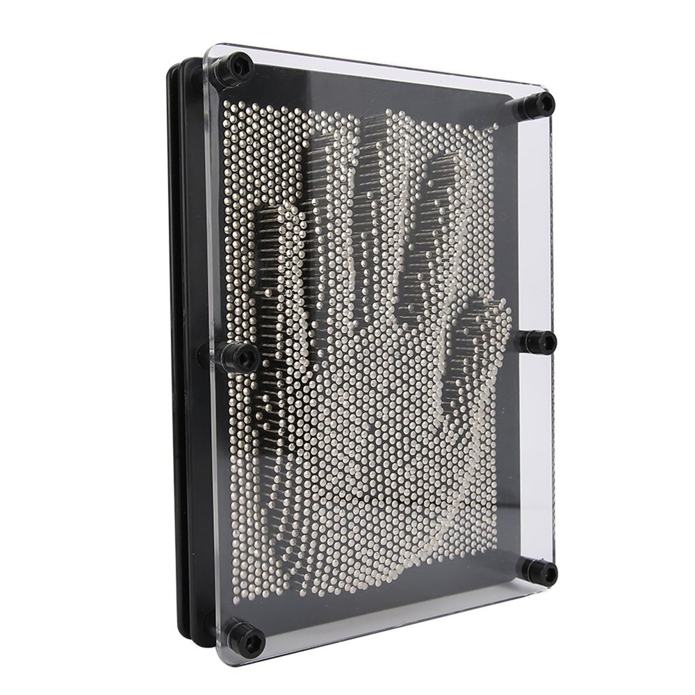 3D Pin Art Board, Large Metal Hand Impression Toy, Classic Pin Impression Desk Toys Sculpture for Children Adults