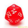 Bescon Jumbo Glowing D20 38MM, Big Size 20 Sides Dice Red Glow in Dark, Big 20 Faces Cube 1.5 inch view 2