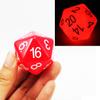 Bescon Jumbo Glowing D20 38MM, Big Size 20 Sides Dice Red Glow in Dark, Big 20 Faces Cube 1.5 inch view 3
