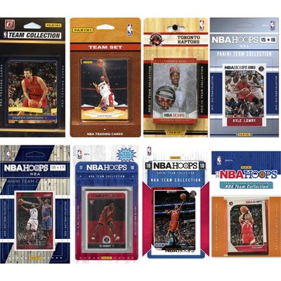 NBA Toronto Raptors 8 Different Licensed Trading Card Team Sets