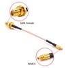 CORONIR MMCX to SMA Female Low Loss FPV Antenna Extension Cable Adapter for FPV Racing Drone Quadcopter DIY Accs(95mm/3.7")-Pack of 4 view 3