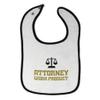 Cute Rascals Toddler & Baby Bibs Burp Cloths Lawyer Attorney Work Product Style C Funny Humor Cotton Baby Items for Baby Girl & Boy White Black Design Only view 1
