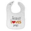Cute Rascals Toddler & Baby Bibs Burp Cloths Christian Jesus Loves Me Christian God Cotton Baby Items for Baby Girl & Boy White Design Only view 1