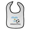 Toddler & Baby Bibs Burp Cloths Heart Flag Soccer Ball Argentinian Soccer Argentina Football Cotton Baby Items for Baby Girl & Boy White Black Design Only view 1