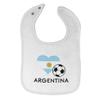 Toddler & Baby Bibs Burp Cloths Heart Flag Soccer Ball Argentinian Soccer Argentina Football Cotton Baby Items for Baby Girl & Boy White Design Only view 1
