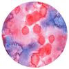 SAFAVIEH Washable Rug Paint Brush Collection - 6'7" Round, Fuchsia & Lavender, Slip Resistant & Easy to Clean, Ideal for Living Room, Bedroom, Nursery, Kids Playroom, Dining Space (PTB122A) view 3
