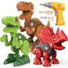 Sanlebi Take Apart Dinosaur Toys for 4 5 6 7 Year Old Boys Kids Building Toy Set with Electric Drill Construction Engineering Play Kit STEM Learning for Boys Girls Age 3 4 5 Year Old view 1