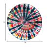 SAFAVIEH Washable Rug Paint Brush Collection - 6'7" Round, Black & Coral, Slip Resistant & Easy to Clean, Ideal for Living Room, Bedroom, Nursery, Kids Playroom, Dining Space (PTB126F) view 2