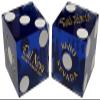 Cyber-Deals Matching 19mm Craps Dice Pair - Authentic Nevada Casino Table-Played Dice - Reno Cal Neva (Blue Polished) view 1